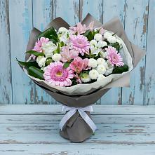 Букет цветов из:  Герберы, Альстромерии и Хризантемы #REPLACE_PRED# Шаумянском
