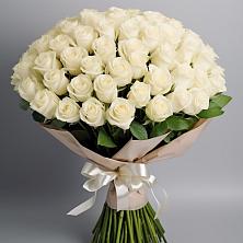 Букет 101 беля роза Белоснежка в Шаумянском