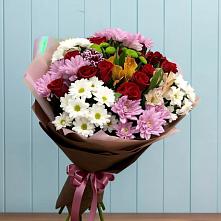 Букет цветов из:  Розы, Хризантемы и Альстромерии в Шаумянском