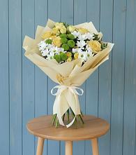 Букет цветов из:  Хризантемы и Розы #REPLACE_PRED# Шаумянском